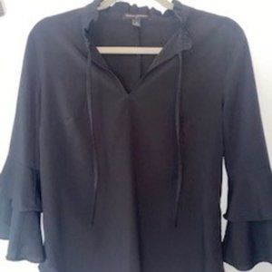 Banana Black Blouse  Ruffles